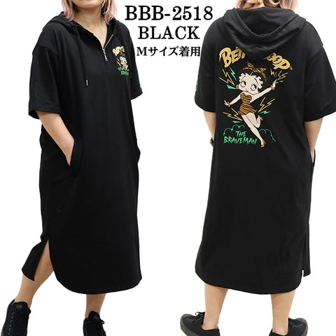 THE BRAVEMAN×BETTY BOOP ベティーブープ ドライメッシュ パーカーワンピース bbb-2518