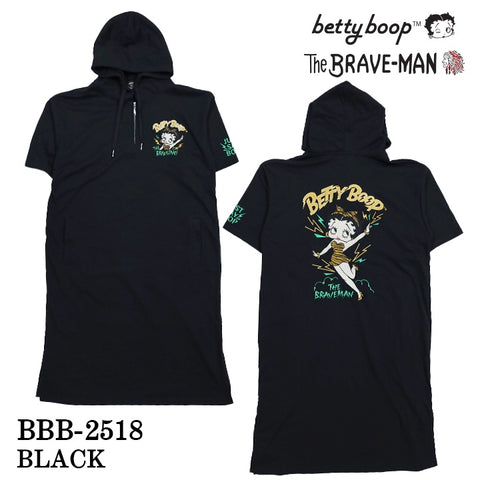 THE BRAVEMAN×BETTY BOOP ベティーブープ ドライメッシュ パーカーワンピース bbb-2518