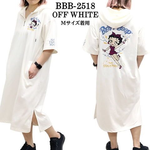 THE BRAVEMAN×BETTY BOOP ベティーブープ ドライメッシュ パーカーワンピース bbb-2518