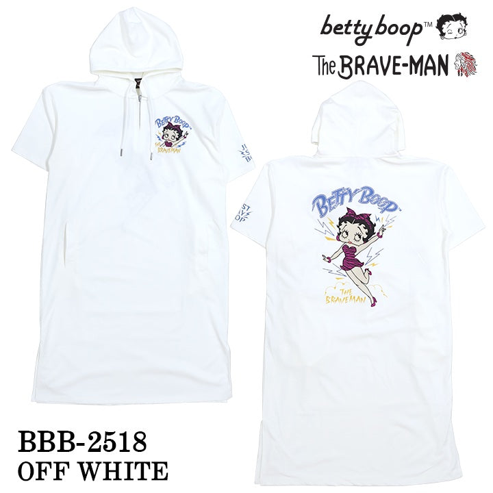 THE BRAVEMAN×BETTY BOOP ベティーブープ ドライメッシュ パーカーワンピース bbb-2518