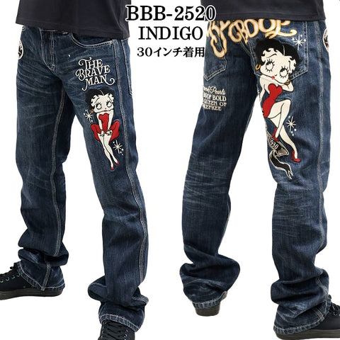 THE BRAVEMAN×BETTY BOOP ブレイブマン ベティ・ブープ コラボ デニムパンツ ジーンズ ボトム bbb-2520