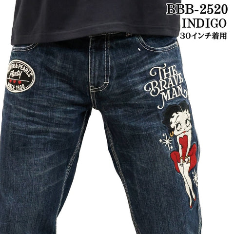 THE BRAVEMAN×BETTY BOOP ブレイブマン ベティ・ブープ コラボ デニムパンツ ジーンズ ボトム bbb-2520