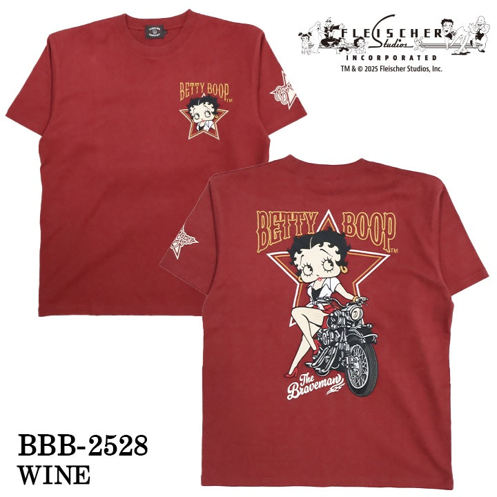 THE BRAVEMAN×BETTY BOOP ベティーブープ 天竺 半袖Tシャツ bbb-2528