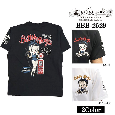 THE BRAVEMAN×BETTY BOOP ベティーブープ ベア天竺 半袖Tシャツ bbb-2529