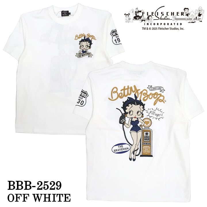 THE BRAVEMAN×BETTY BOOP ベティーブープ ベア天竺 半袖Tシャツ bbb-2529