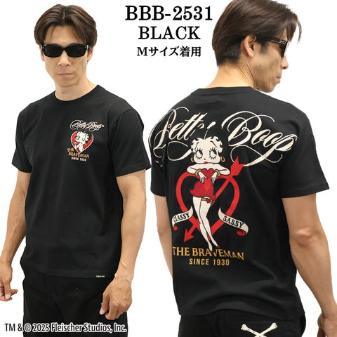 THE BRAVEMAN×BETTY BOOP ベティーブープ 天竺 半袖Tシャツ bbb-2531