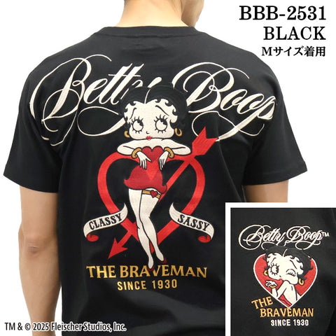 THE BRAVEMAN×BETTY BOOP ベティーブープ 天竺 半袖Tシャツ bbb-2531