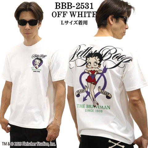 THE BRAVEMAN×BETTY BOOP ベティーブープ 天竺 半袖Tシャツ bbb-2531