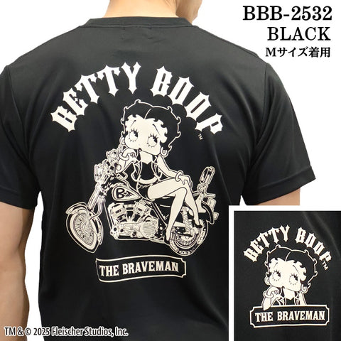 THE BRAVEMAN×BETTY BOOP ベティーブープ ドライ 半袖Tシャツ bbb-2532