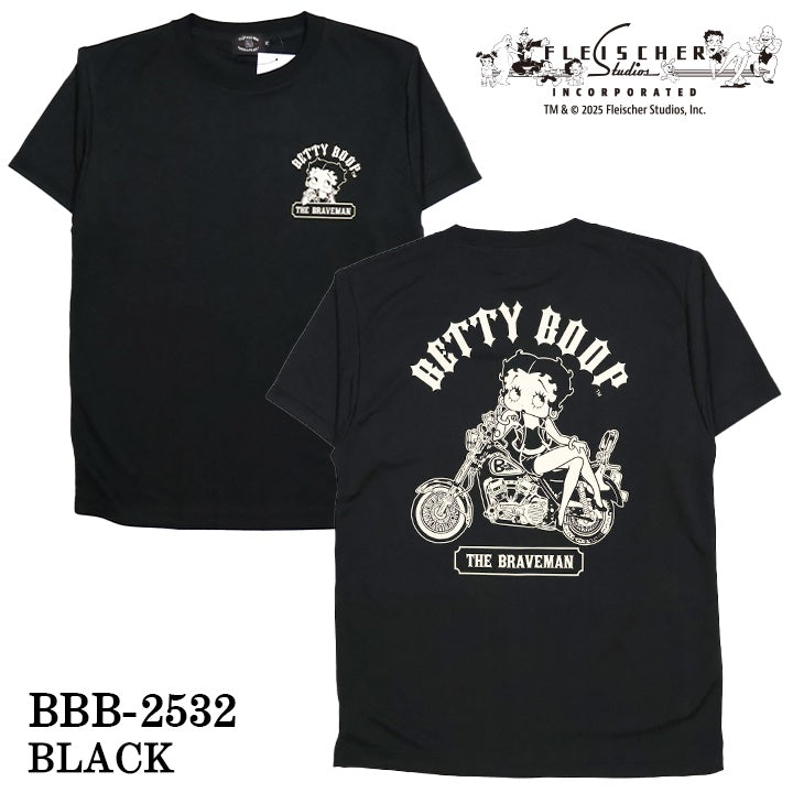 THE BRAVEMAN×BETTY BOOP ベティーブープ ドライ 半袖Tシャツ bbb-2532