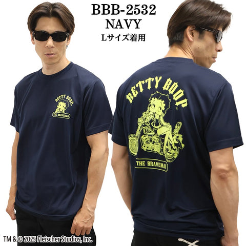 THE BRAVEMAN×BETTY BOOP ベティーブープ ドライ 半袖Tシャツ bbb-2532