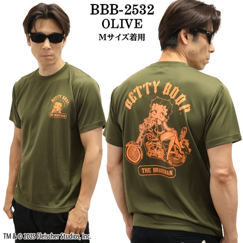 THE BRAVEMAN×BETTY BOOP ベティーブープ ドライ 半袖Tシャツ bbb-2532