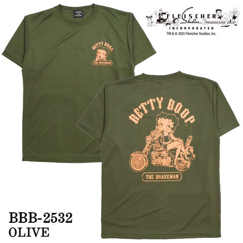 THE BRAVEMAN×BETTY BOOP ベティーブープ ドライ 半袖Tシャツ bbb-2532