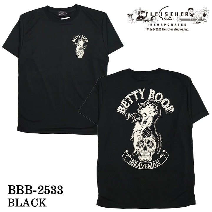 THE BRAVEMAN×BETTY BOOP ベティーブープ ドライ 半袖Tシャツ bbb-2533