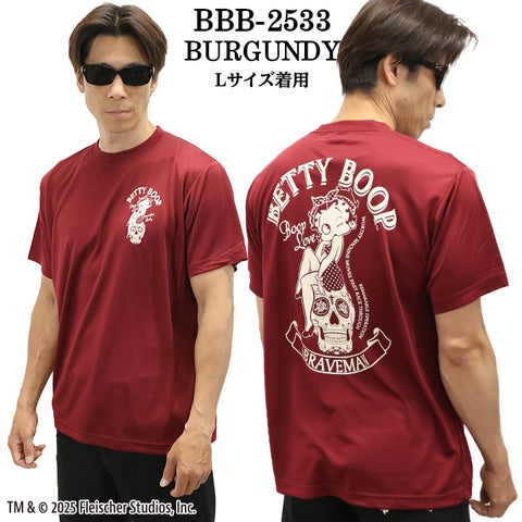 THE BRAVEMAN×BETTY BOOP ベティーブープ ドライ 半袖Tシャツ bbb-2533