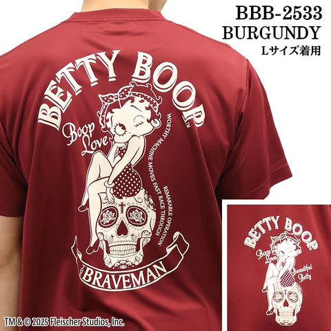 THE BRAVEMAN×BETTY BOOP ベティーブープ ドライ 半袖Tシャツ bbb-2533
