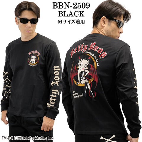 BETTY BOOP NEVERMIND TEE L/S T-SHIRT ベティーブープ ネバーマインド コラボ 天竺 ロンTEE 長袖 Tシャツ bbn-2509