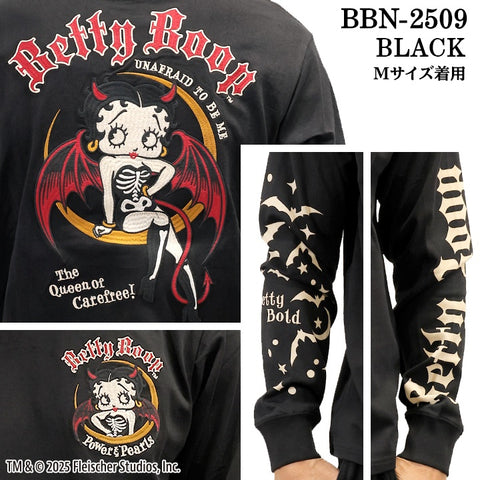 BETTY BOOP NEVERMIND TEE L/S T-SHIRT ベティーブープ ネバーマインド コラボ 天竺 ロンTEE 長袖 Tシャツ bbn-2509