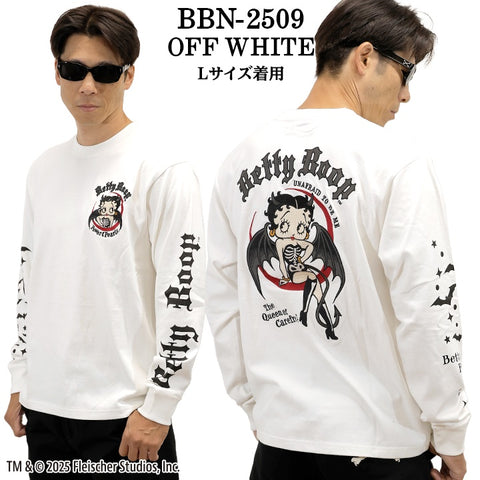 BETTY BOOP NEVERMIND TEE L/S T-SHIRT ベティーブープ ネバーマインド コラボ 天竺 ロンTEE 長袖 Tシャツ bbn-2509
