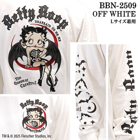 BETTY BOOP NEVERMIND TEE L/S T-SHIRT ベティーブープ ネバーマインド コラボ 天竺 ロンTEE 長袖 Tシャツ bbn-2509