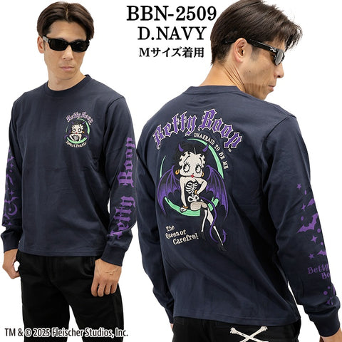 BETTY BOOP NEVERMIND TEE L/S T-SHIRT ベティーブープ ネバーマインド コラボ 天竺 ロンTEE 長袖 Tシャツ bbn-2509
