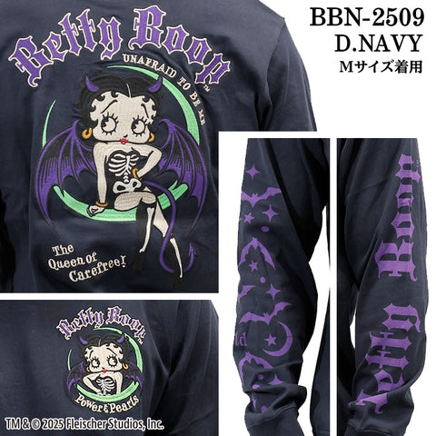 BETTY BOOP NEVERMIND TEE L/S T-SHIRT ベティーブープ ネバーマインド コラボ 天竺 ロンTEE 長袖 Tシャツ bbn-2509