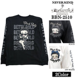 BETTY BOOP NEVERMIND TEE L/S T-SHIRT ベティーブープ ネバーマインド 天竺 ロンTEE 長袖 Tシャツ bbn-2510