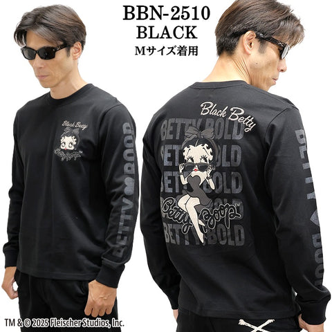 BETTY BOOP NEVERMIND TEE L/S T-SHIRT ベティーブープ ネバーマインド 天竺 ロンTEE 長袖 Tシャツ bbn-2510