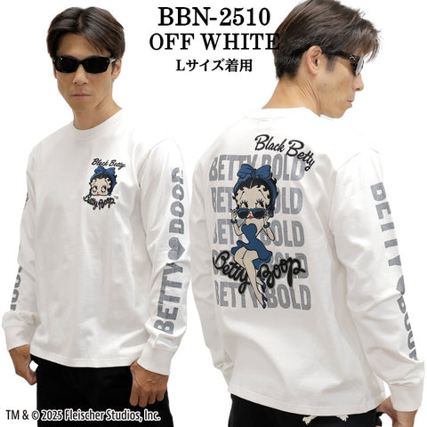 BETTY BOOP NEVERMIND TEE L/S T-SHIRT ベティーブープ ネバーマインド 天竺 ロンTEE 長袖 Tシャツ bbn-2510
