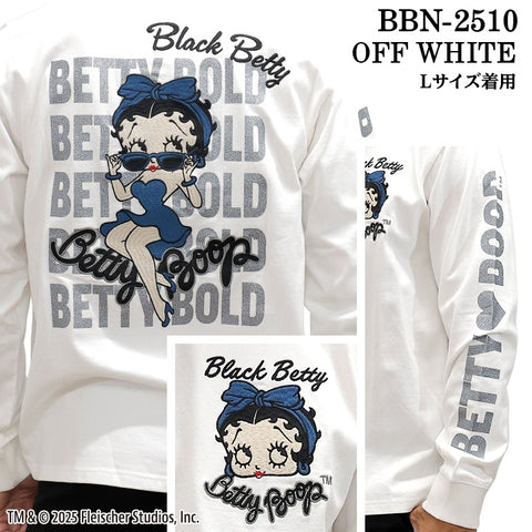 BETTY BOOP NEVERMIND TEE L/S T-SHIRT ベティーブープ ネバーマインド 天竺 ロンTEE 長袖 Tシャツ bbn-2510
