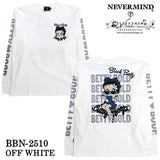BETTY BOOP NEVERMIND TEE L/S T-SHIRT ベティーブープ ネバーマインド 天竺 ロンTEE 長袖 Tシャツ bbn-2510