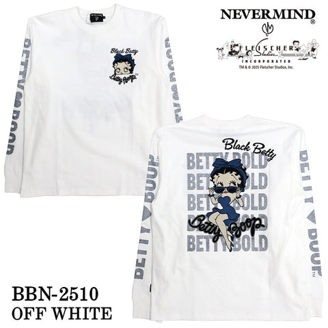 BETTY BOOP NEVERMIND TEE L/S T-SHIRT ベティーブープ ネバーマインド 天竺 ロンTEE 長袖 Tシャツ bbn-2510