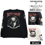 BETTY BOOP NEVERMIND TEE L/S T-SHIRT ベティーブープ ネバーマインド 天竺 ロンTEE 長袖 Tシャツ bbn-2511