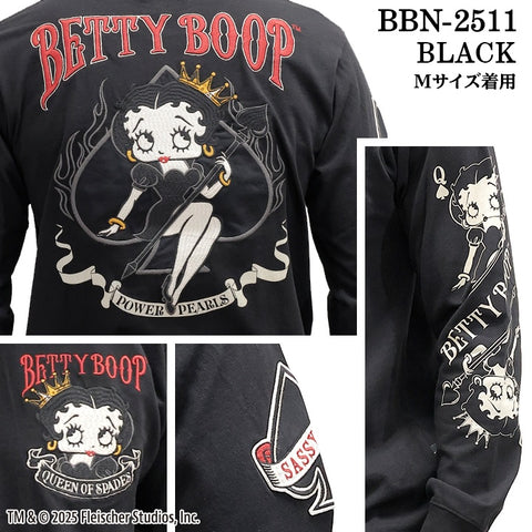 BETTY BOOP NEVERMIND TEE L/S T-SHIRT ベティーブープ ネバーマインド 天竺 ロンTEE 長袖 Tシャツ bbn-2511