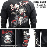 BETTY BOOP NEVERMIND TEE L/S T-SHIRT FAKE SLEEVE ベティーブープ ネバーマインド 天竺 フェイク袖 ロンTEE 長袖 Tシャツ bbn-2512