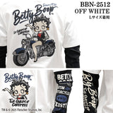BETTY BOOP NEVERMIND TEE L/S T-SHIRT FAKE SLEEVE ベティーブープ ネバーマインド 天竺 フェイク袖 ロンTEE 長袖 Tシャツ bbn-2512