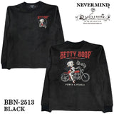 BETTY BOOP NEVERMIND PLATING PULLOVER TEE ベティーブープ ネバーマインド コラボ 起毛 プレーティング プルオーバー Tシャツ bbn-2513