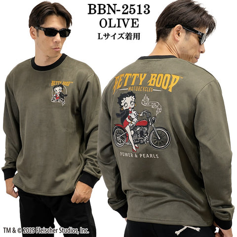 BETTY BOOP NEVERMIND PLATING PULLOVER TEE ベティーブープ ネバーマインド コラボ 起毛 プレーティング プルオーバー Tシャツ bbn-2513