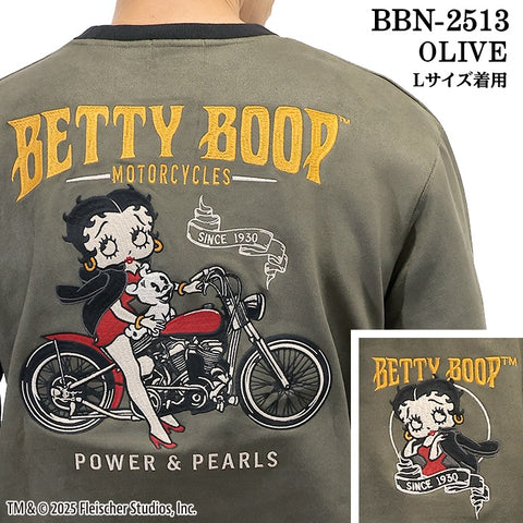 BETTY BOOP NEVERMIND PLATING PULLOVER TEE ベティーブープ ネバーマインド コラボ 起毛 プレーティング プルオーバー Tシャツ bbn-2513