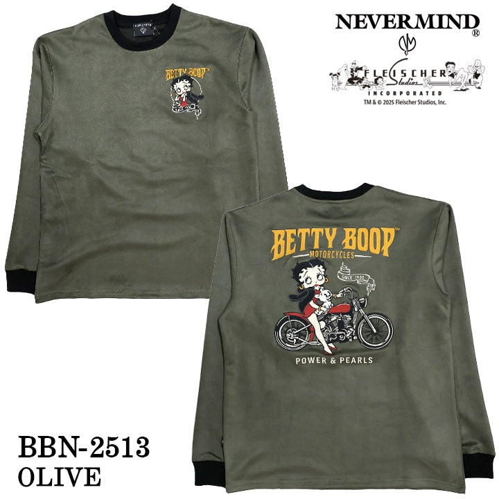 BETTY BOOP NEVERMIND PLATING PULLOVER TEE ベティーブープ ネバーマインド コラボ 起毛 プレーティング プルオーバー Tシャツ bbn-2513