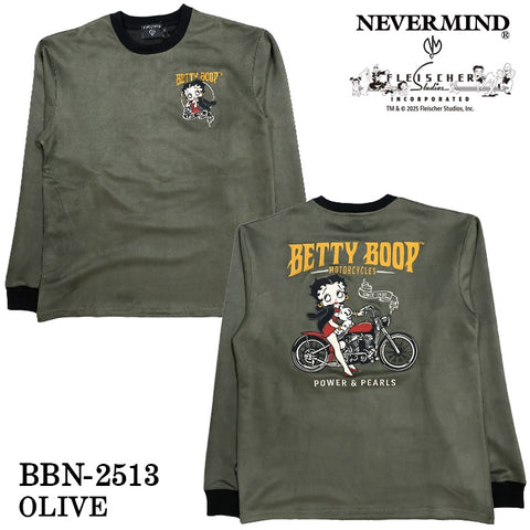 BETTY BOOP NEVERMIND PLATING PULLOVER TEE ベティーブープ ネバーマインド コラボ 起毛 プレーティング プルオーバー Tシャツ bbn-2513
