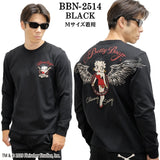 BETTY BOOP NEVERMIND TEE L/S T-SHIRT ベティーブープ ネバーマインド 天竺 ロンTEE 長袖 Tシャツ bbn-2514
