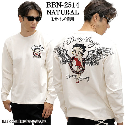 BETTY BOOP NEVERMIND TEE L/S T-SHIRT ベティーブープ ネバーマインド 天竺 ロンTEE 長袖 Tシャツ bbn-2514