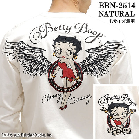BETTY BOOP NEVERMIND TEE L/S T-SHIRT ベティーブープ ネバーマインド 天竺 ロンTEE 長袖 Tシャツ bbn-2514