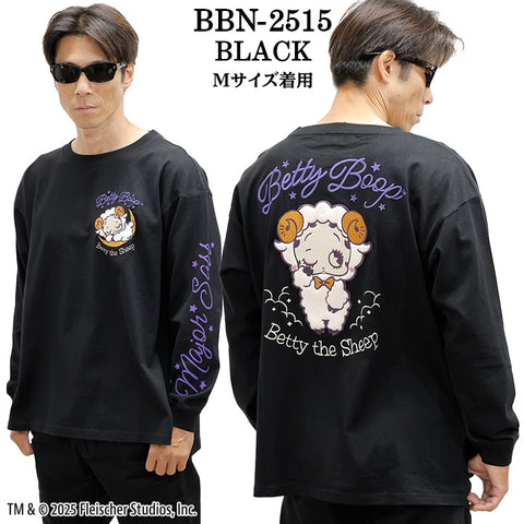 BETTY BOOP NEVERMIND TEE BIG L/S T-SHIRT ベティーブープ ネバーマインド ビッグシルエット 天竺 ロンTEE 長袖Tシャツ bbn-2515