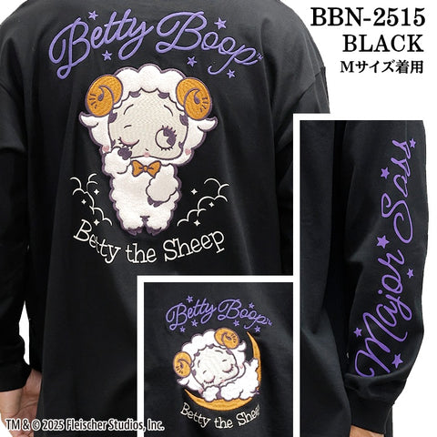 BETTY BOOP NEVERMIND TEE BIG L/S T-SHIRT ベティーブープ ネバーマインド ビッグシルエット 天竺 ロンTEE 長袖Tシャツ bbn-2515