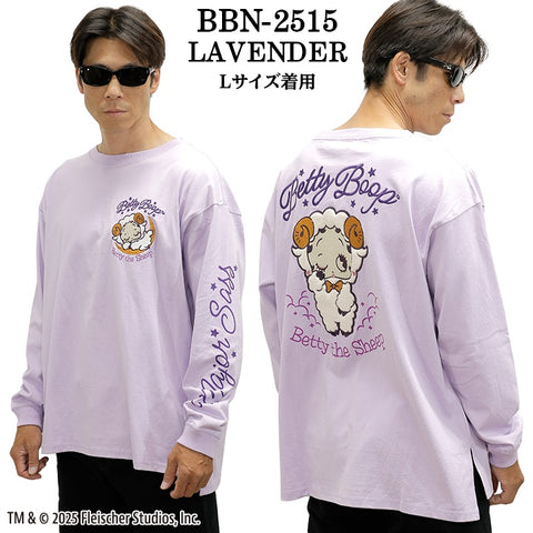 BETTY BOOP NEVERMIND TEE BIG L/S T-SHIRT ベティーブープ ネバーマインド ビッグシルエット 天竺 ロンTEE 長袖Tシャツ bbn-2515