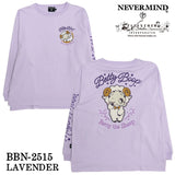 BETTY BOOP NEVERMIND TEE BIG L/S T-SHIRT ベティーブープ ネバーマインド ビッグシルエット 天竺 ロンTEE 長袖Tシャツ bbn-2515