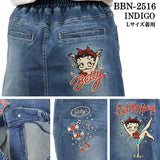 BETTY BOOP×NEVERMIND LONG DENIM SKIRT ベティ・ブープ ネバーマインド ストレッチ デニムスカート bbn-2516