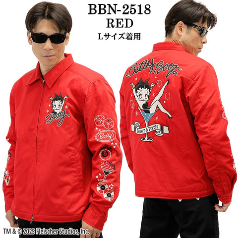 BETTY BOOP NEVERMIND T/C TWILL JACKET ベティーブープ ネバーマインド コラボ 薄中綿 ツイル ジャケット bbn-2518